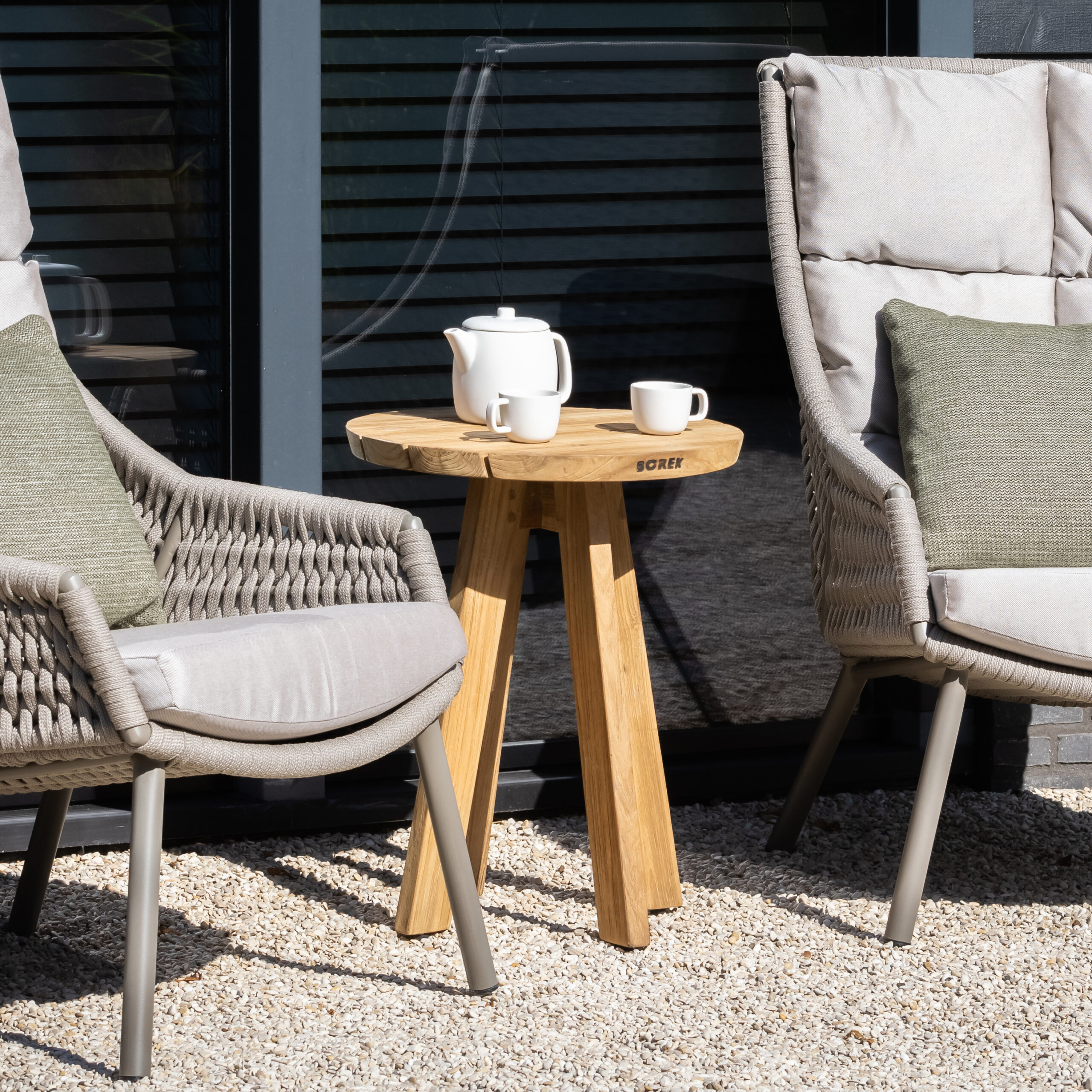 Tarifa Teak Table Collection available at Robeys