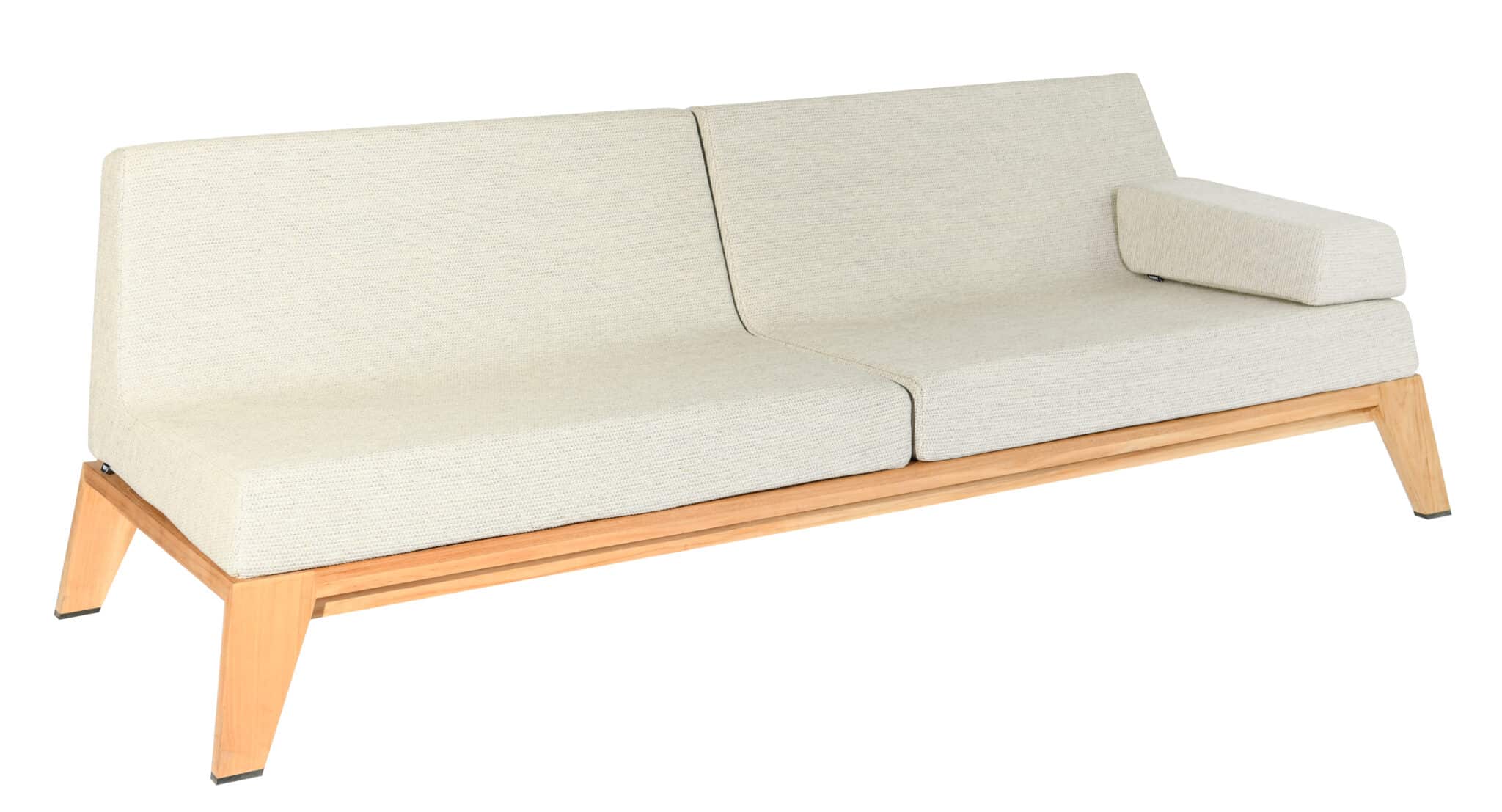 2022 Borek teak Hybrid lounge sofa on wheels 5695 with armrest scaled Hybrid Teak Collection