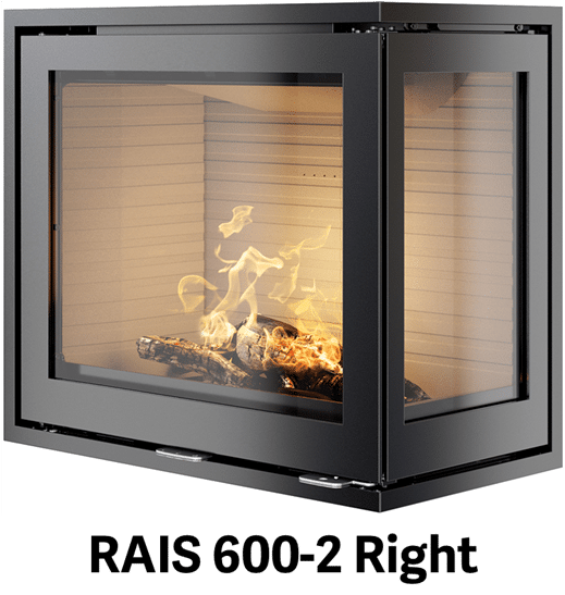 600 2 ra 600-2 Corner Wood Burning Insert 5.8 kW