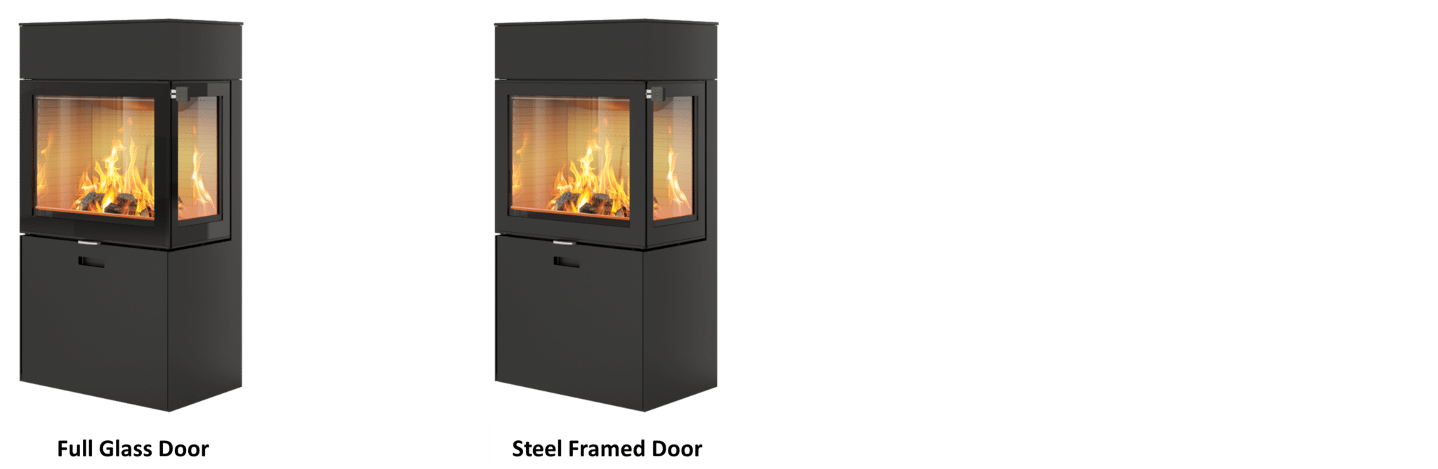 600 Max Door 600 Max Wood Burning Fire 6.7kw