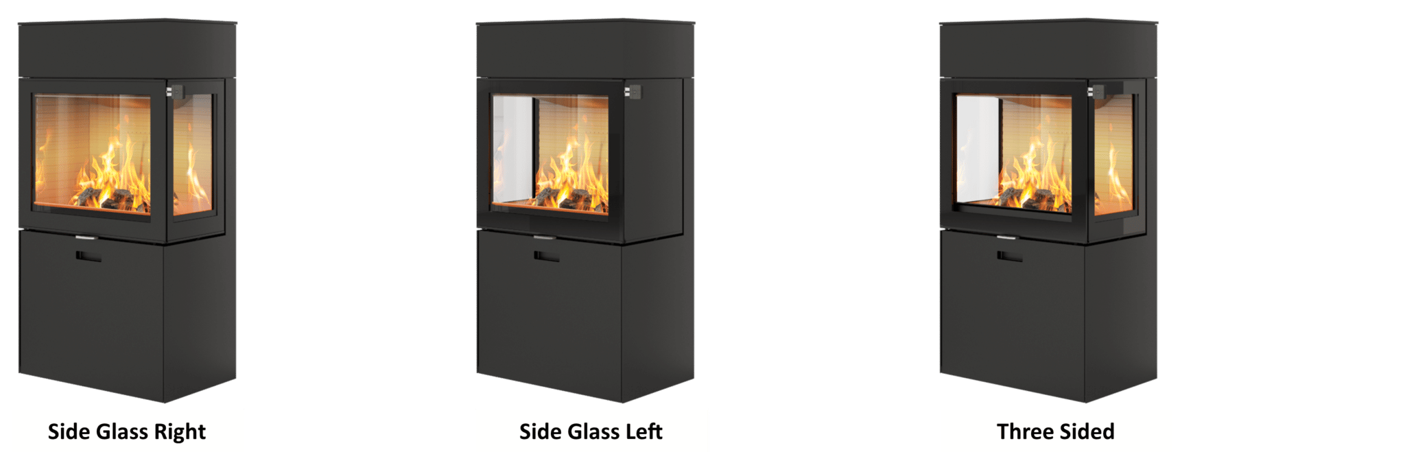 600 Max Side Glass 600 Max Wood Burning Fire 6.7kw