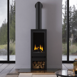Bramshaw Electric Stove with Log Store available at Robey's Derbyshire