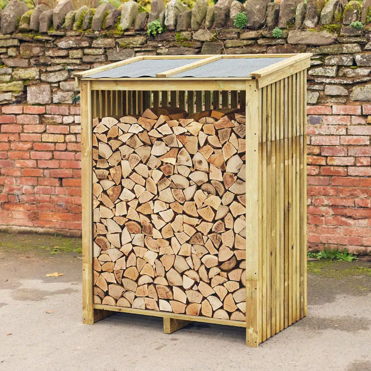 Certainly Wood Compact Log Store 124 x 183 (rear) x 82cm