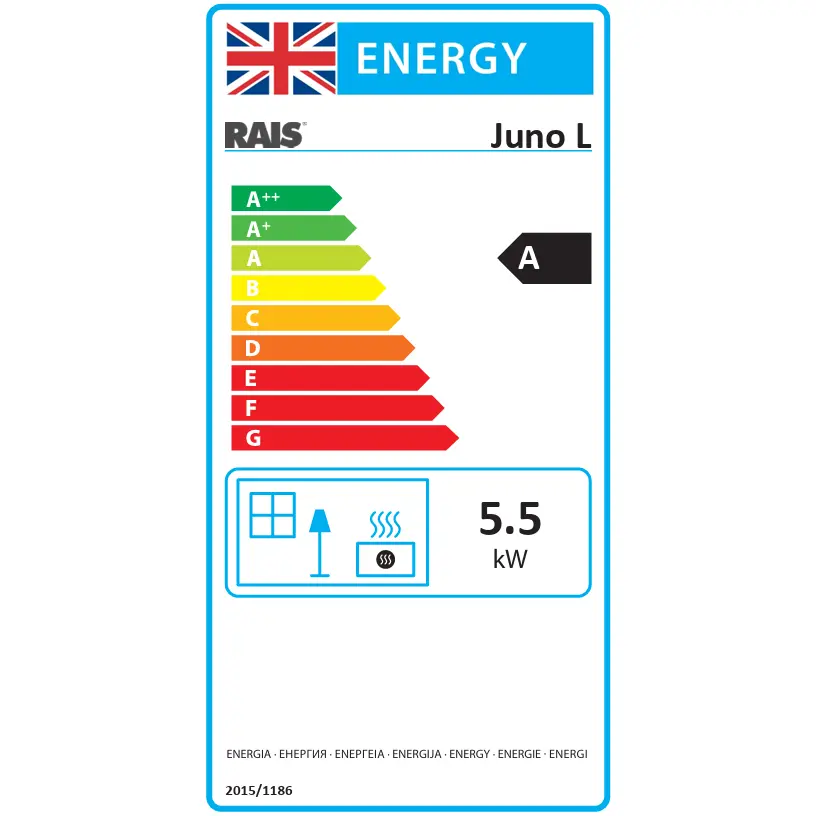 Juno L Wood Burning Stove 5.5kw - Image 6
