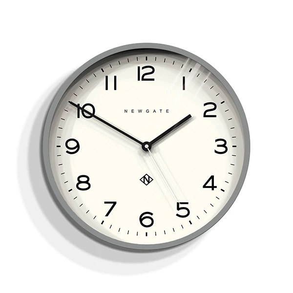 Newgate Echo Number Three Wall Clock in Grey available at Robey’s Derbyshire