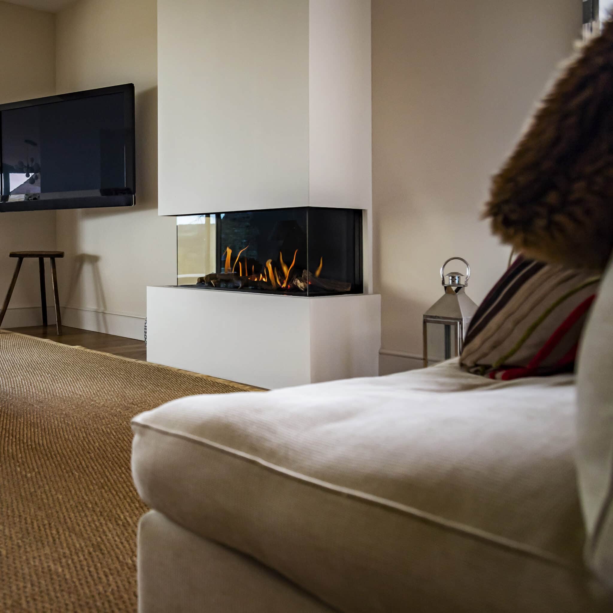 Ortal Three Sided Gas Fire Collection available Taylormade Garden Machinery