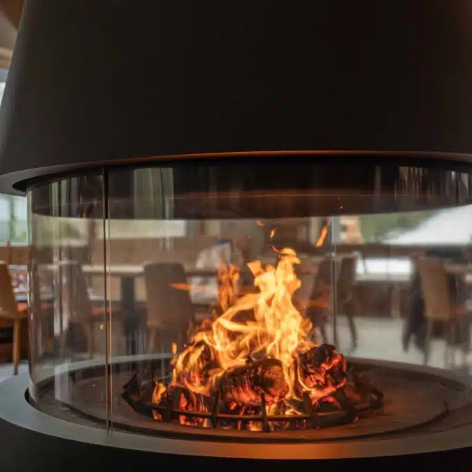 Dundee Panoramic Fireplace Gas, Bio-Ethanol or Wood Burning - Image 4