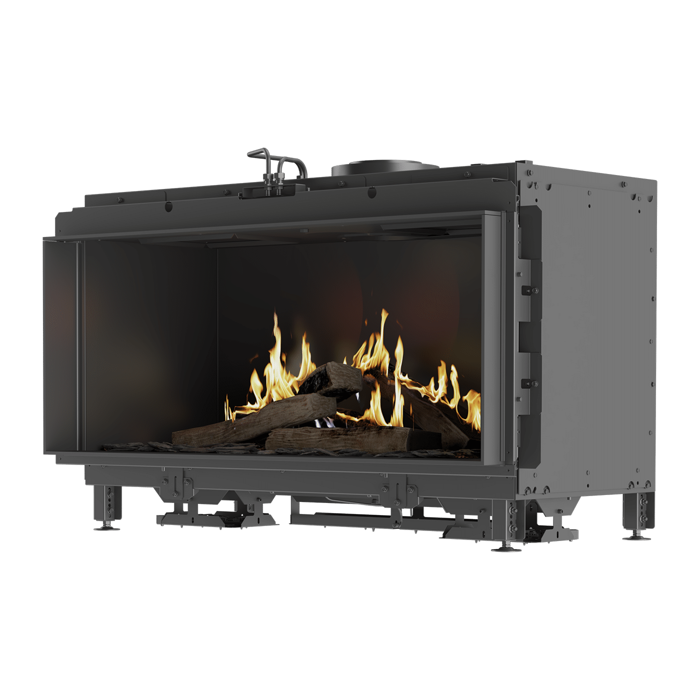 Visio 100 F fritlagt Visio Front Facing Built In Gas Fire