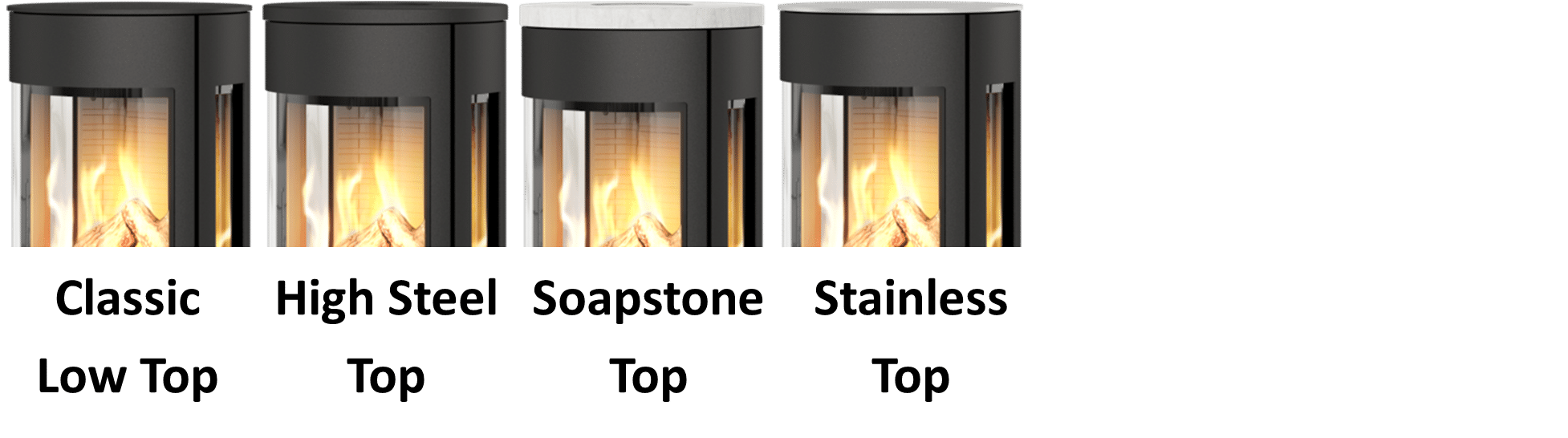 Viva L Gas Tops Viva L 100 Gas Stove 8.2kW in Black with Full Glass Door, EX-DISPLAY