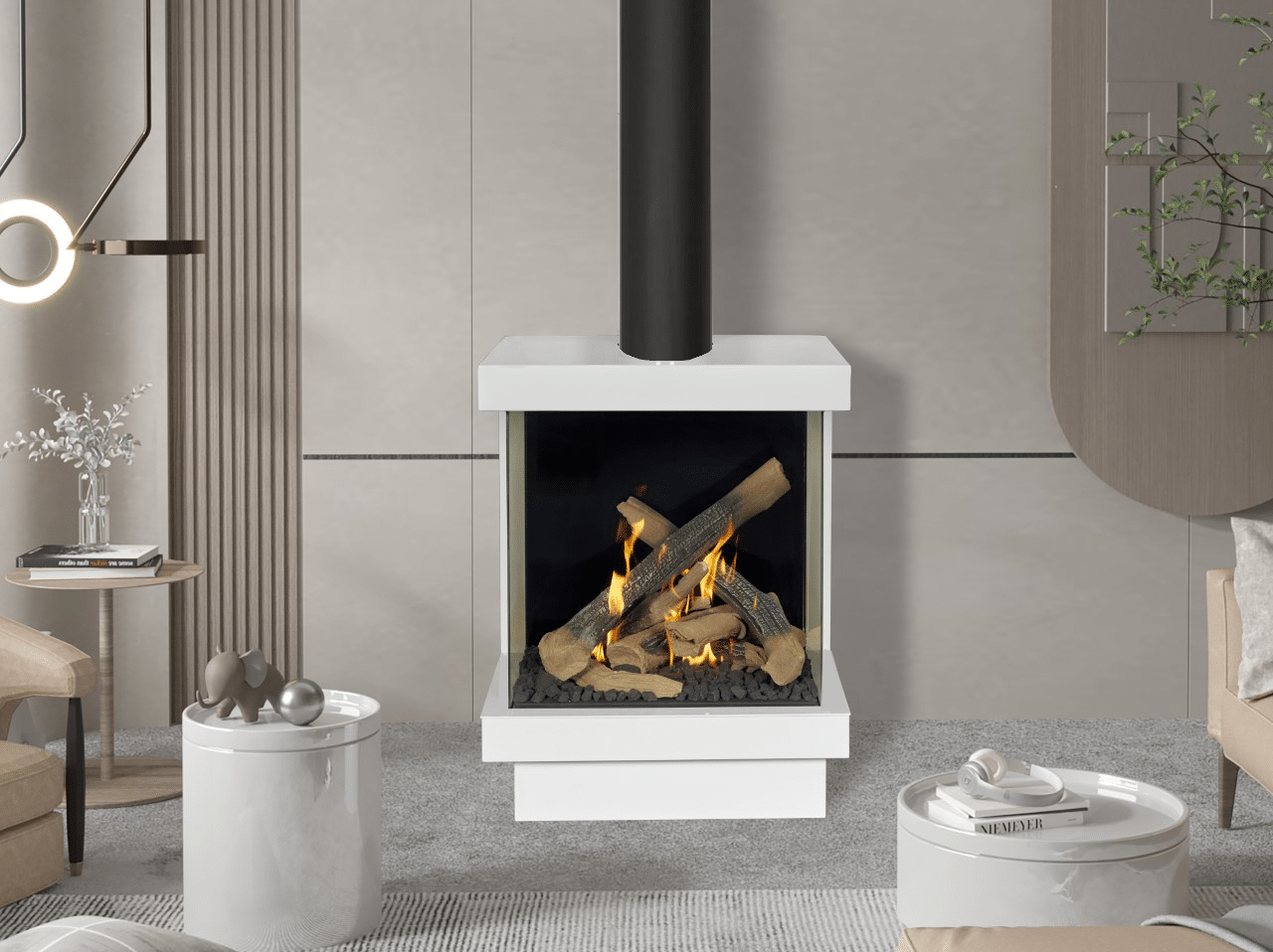 thumbnail 25H TS SA MATT WHITE copy Wilderness Gas Fire Collection