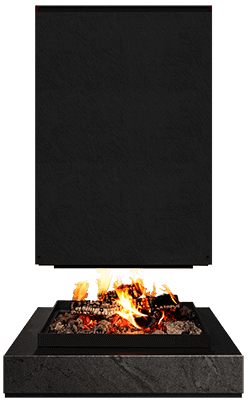 urfeuer offene kamine 4free brunner header URFEUER 4Free, Island Wood Burning Open Fire 7kw