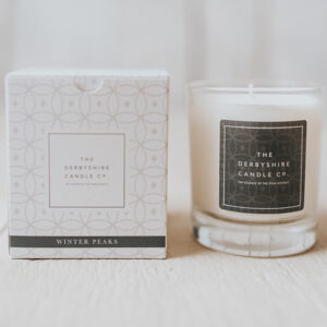 Derbyshire Candles Winter Peaks Candle available at Robey's Derbyshire