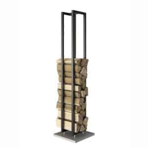 180cm High Woodwall Freestanding BLACK log holder at Robey's Derbyshire