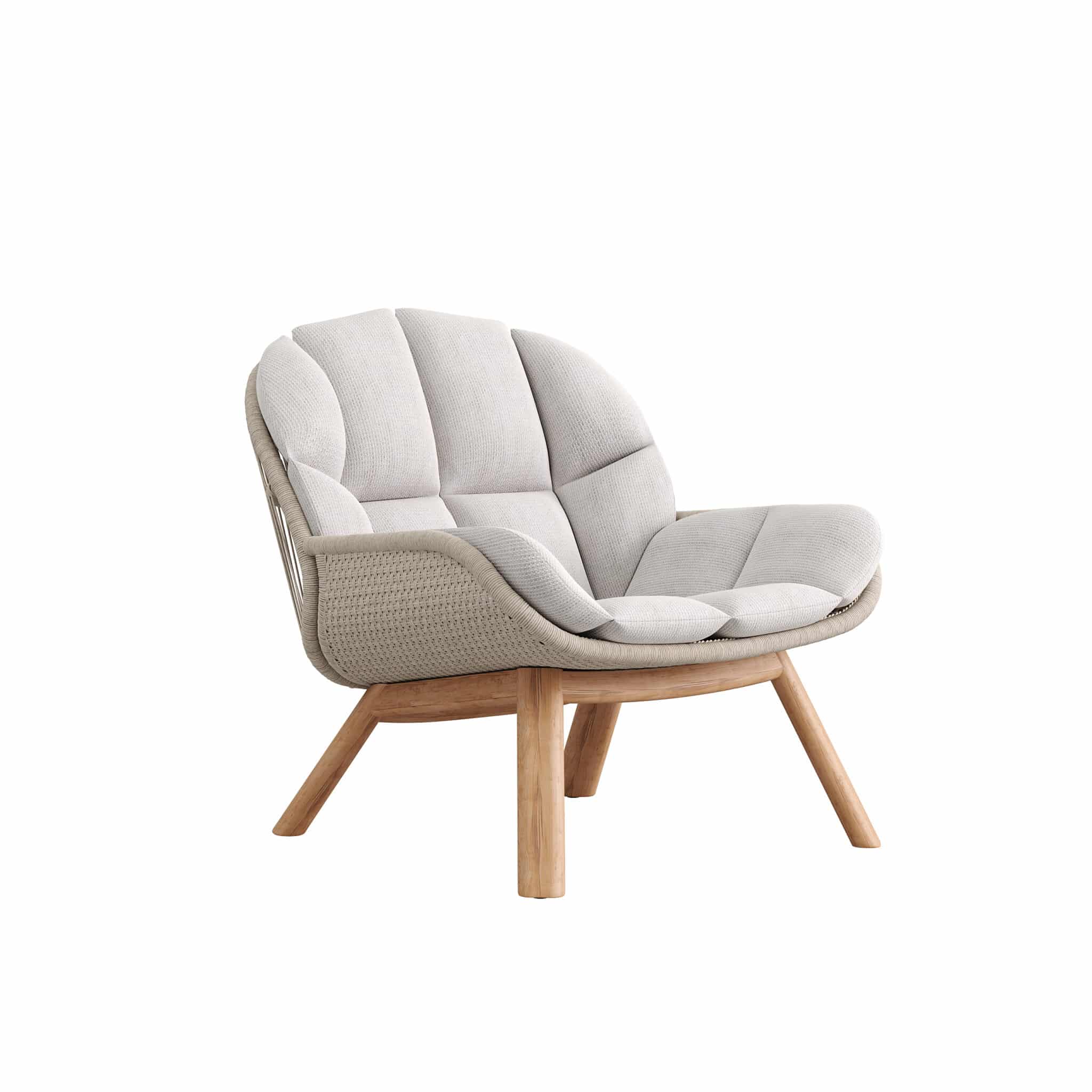 2023 teak rope Barrel lounge chair shell 6561 scaled Barrel Collection