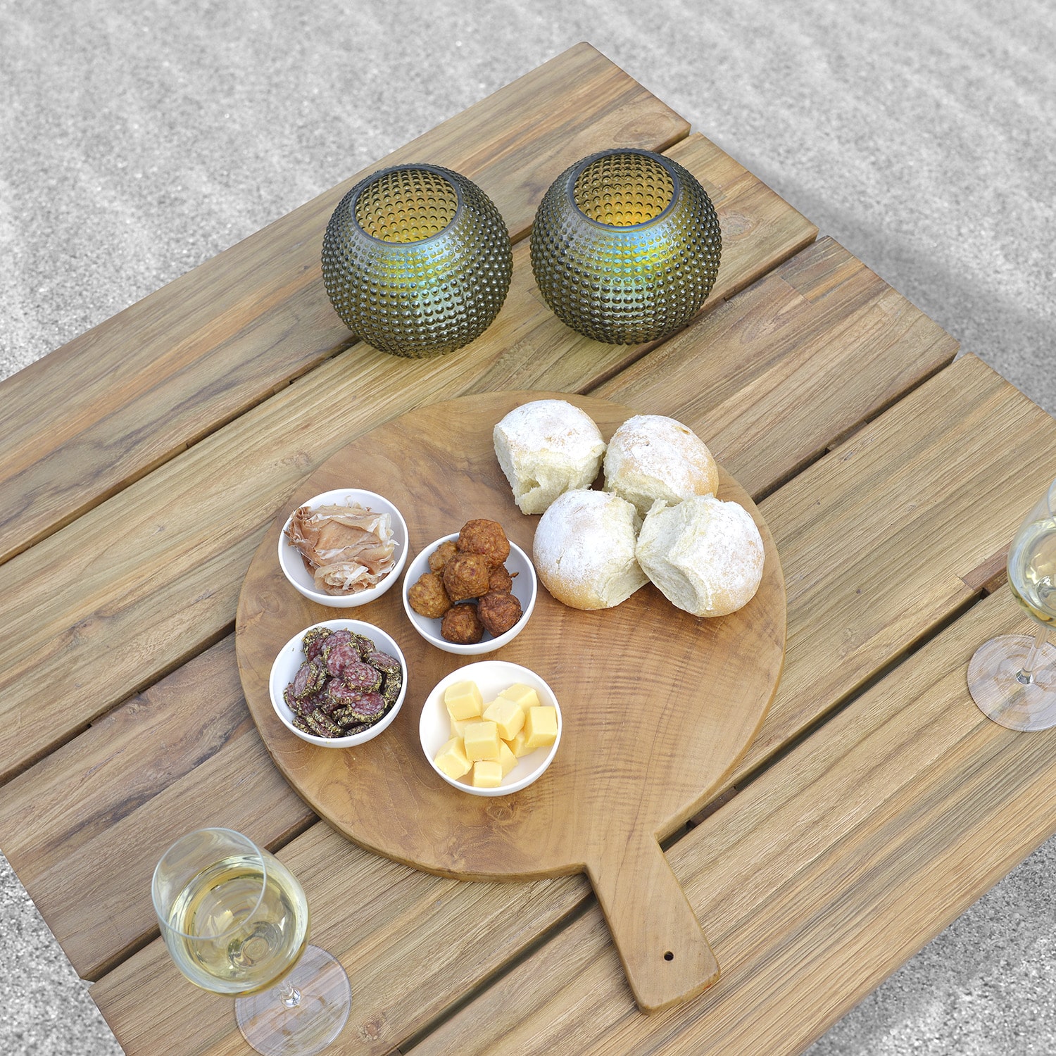 Tess Teak Outdoor Accessories Collection, available at Robey's Derbyshire