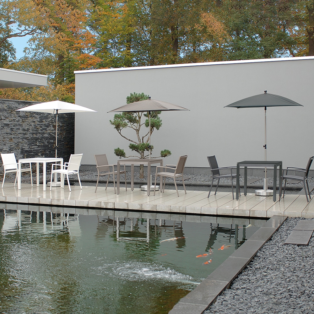 Borek Outdoor Parasol Collection available from Robey's Derbyshire