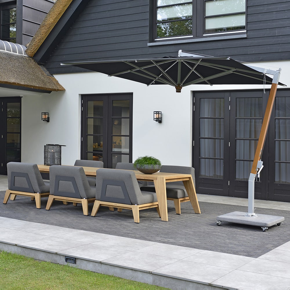 Borek Outdoor Parasol Collection available from Robey's Derbyshire