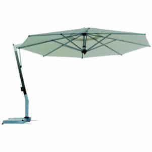 Borek alu side post Capri teak silver copy Parasol Collection