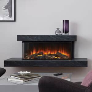 Deluxe Brockenhurst 870 Electric Fireplace Suite in Grey available at Robey's Derbyshire