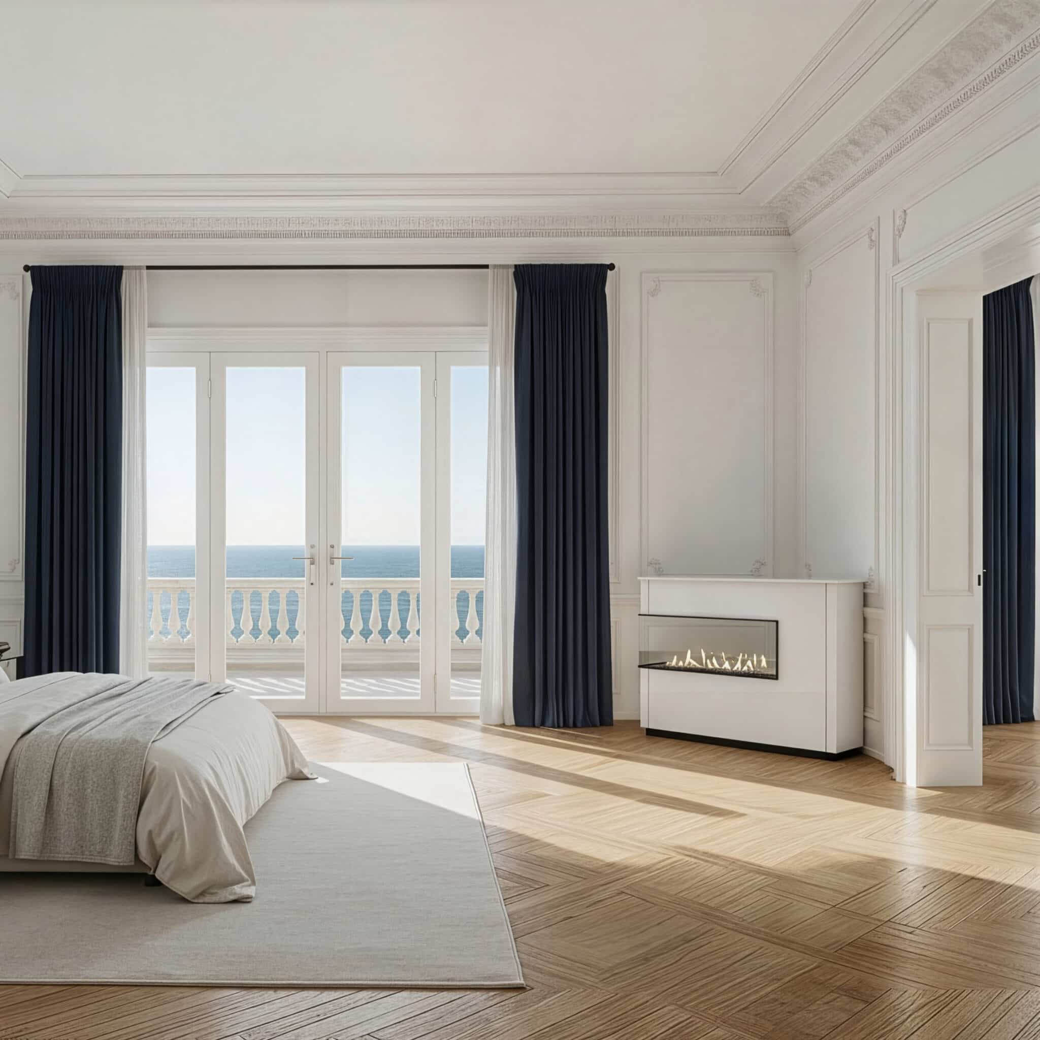 Wood Panel Wall Bio-Ethanol Fireplace