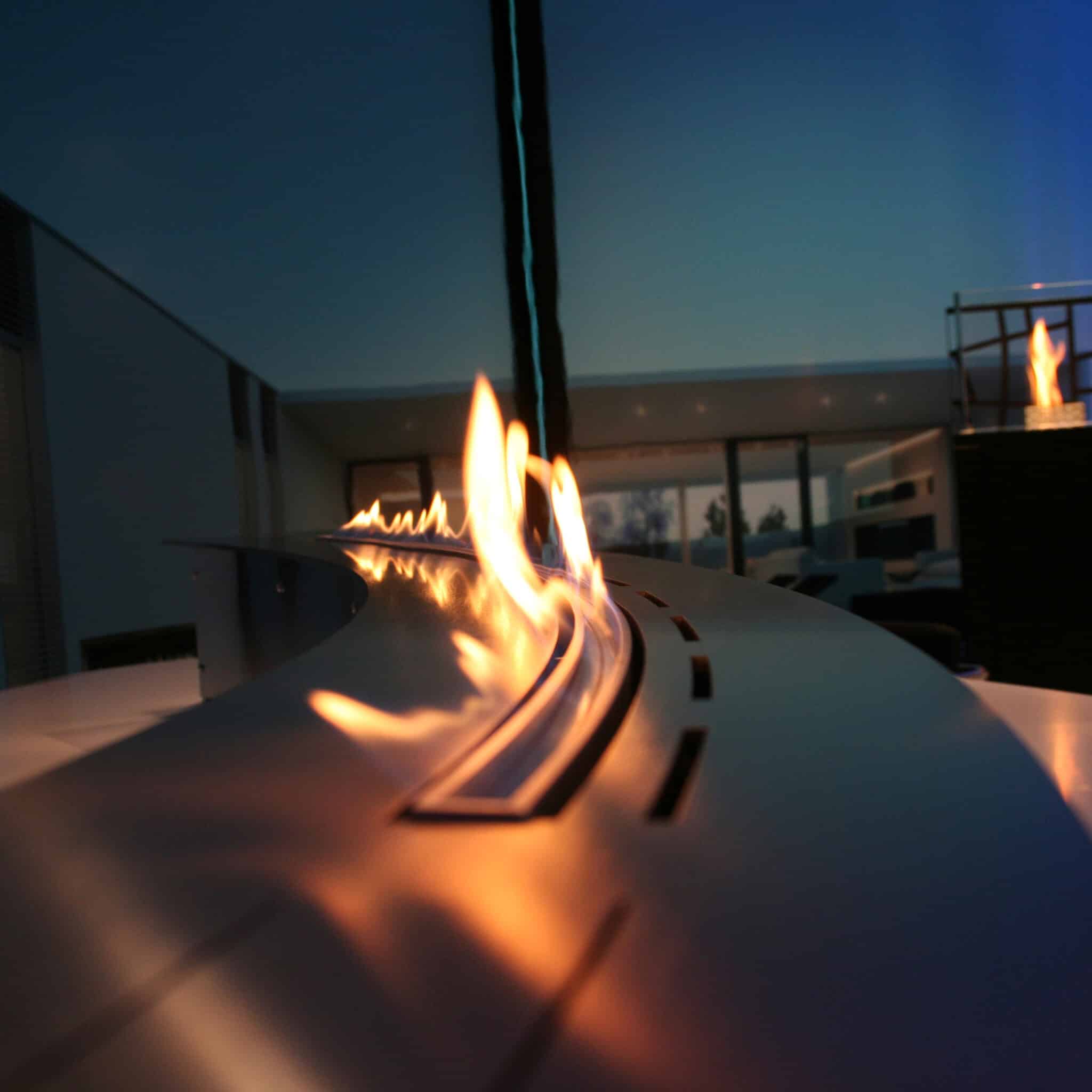 Denver Curved Bio-Ethanol Fireplace available at Robeys