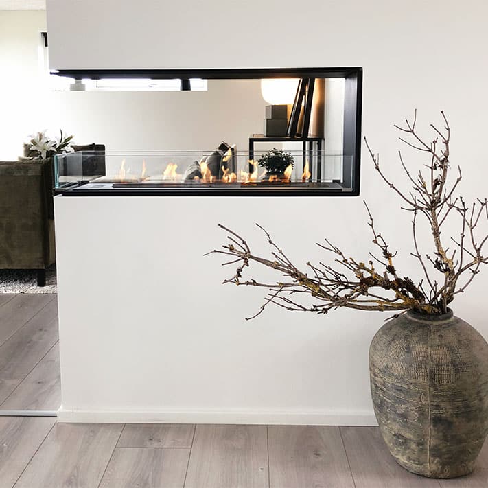 Montreal Bio-Ethanol Fireplace Open to Three Sides ( Room Divider ) available at Robeys