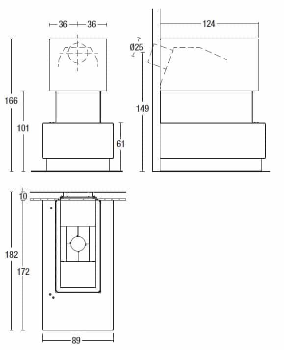TAMPERE XL Sizes Tampere XL Fireplace Wood Burning