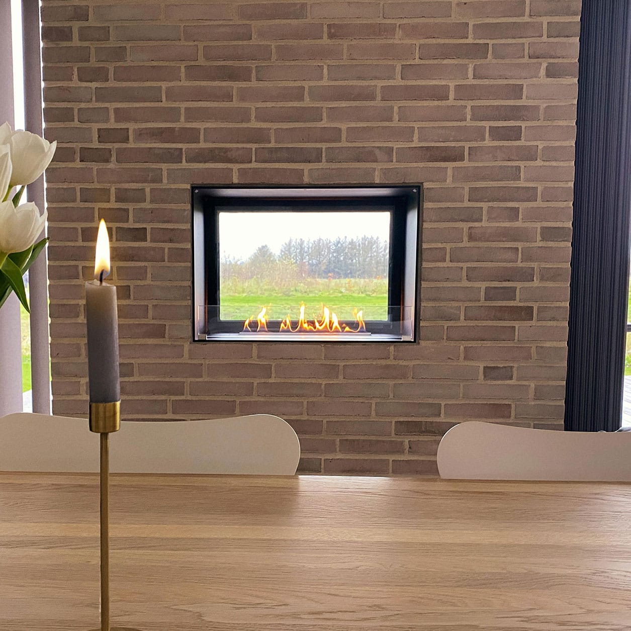 Montreal Bio-Ethanol Fireplace Open to Front available at Robeys