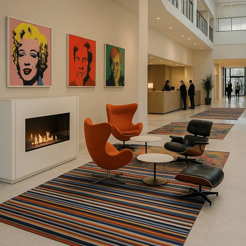 Wood Panel Wall Bio-Ethanol Fireplace - Image 4