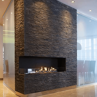 Montreal Bio-Ethanol Fireplace Open to Front available at Robeys