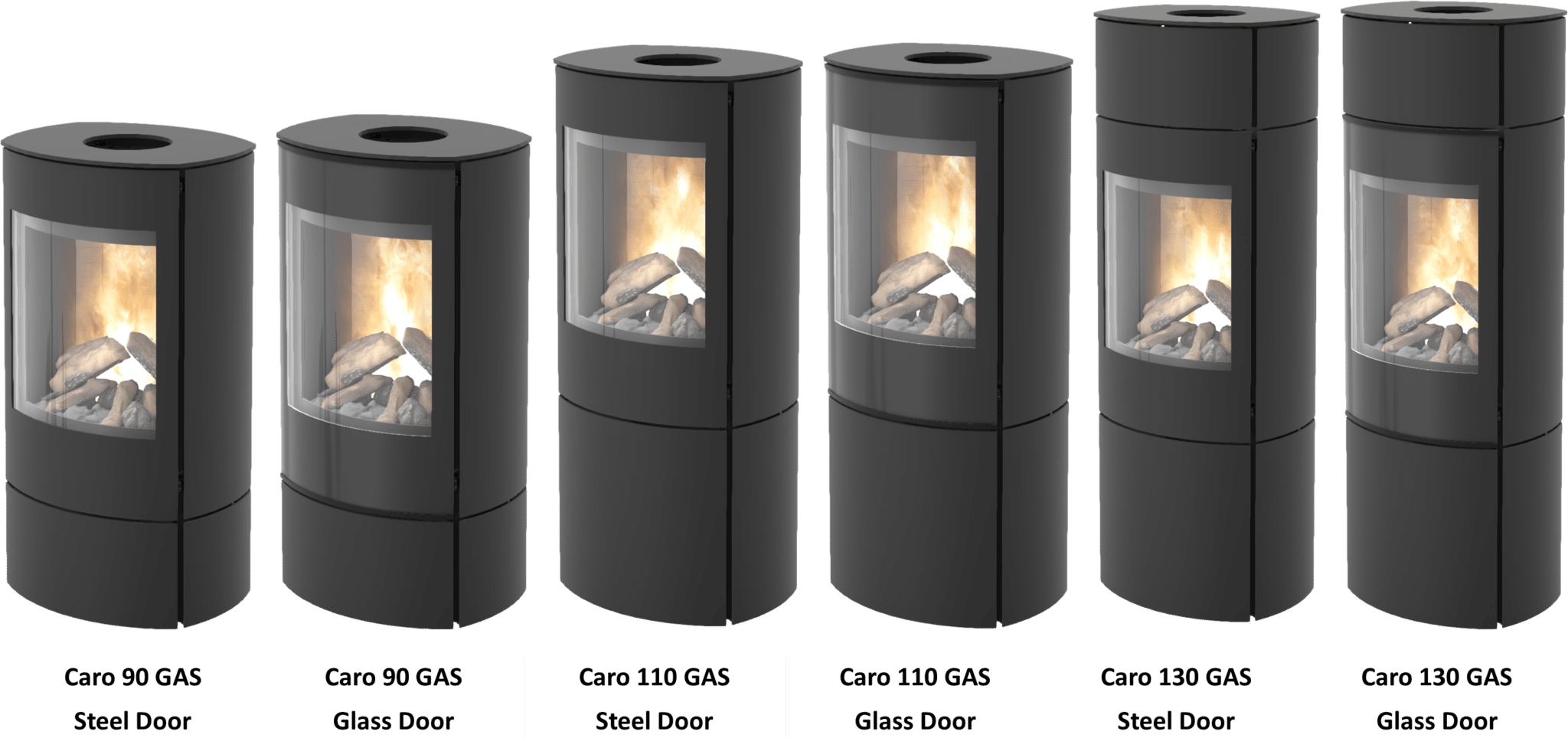 Caro Gas Doors Caro 90, 110 or 130 Gas Stove 6.3kW