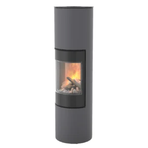 Viva L 160 Gas Stove with Platinum Paint and Contemporary Glass Door, EX-DISPLAY OFFER