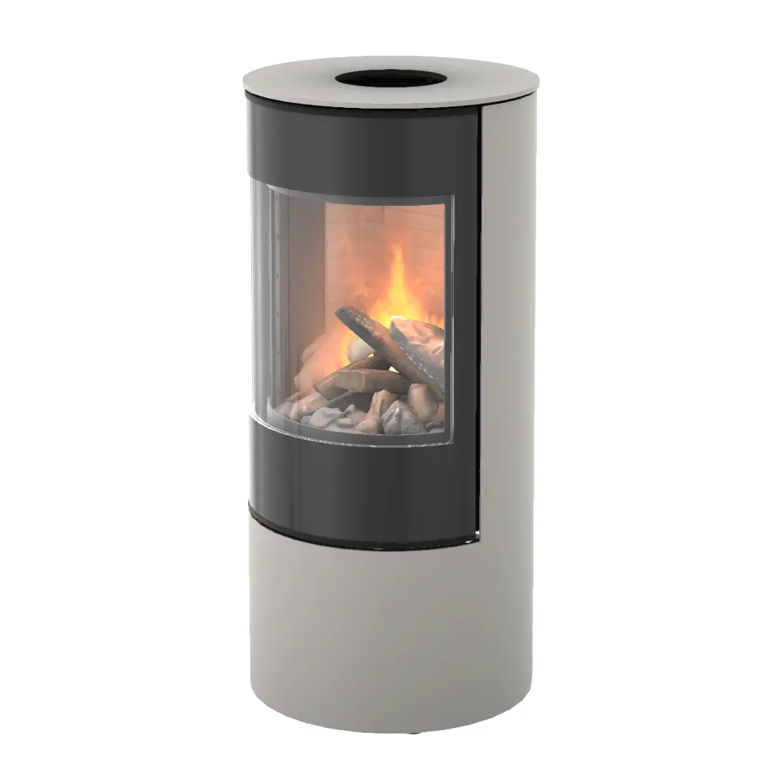 Viva L 100 Gas Stove with Nickle Paint and Contemporary Glass Door, EX-DISPLAY OFFER