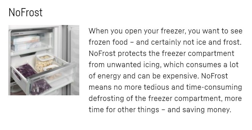 No Frost Liebherr SIFNdi 4556 Prime NoFrost Freezer for integrated use