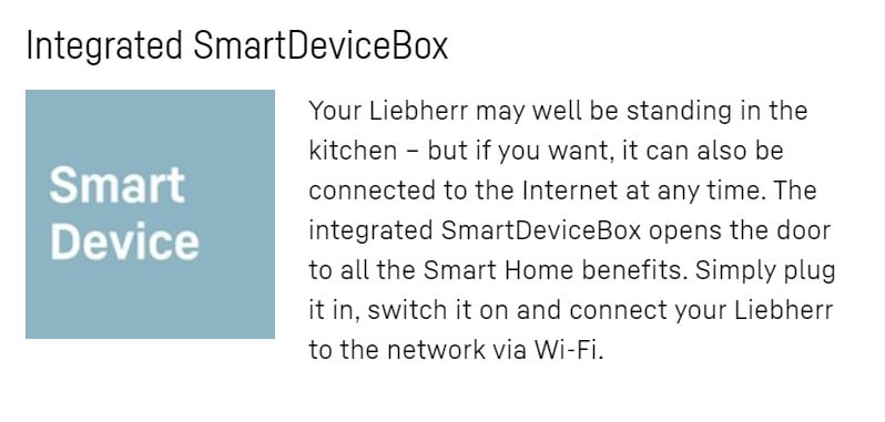 Smart Device 1 Liebherr SIFNdi 4556 Prime NoFrost Freezer for integrated use