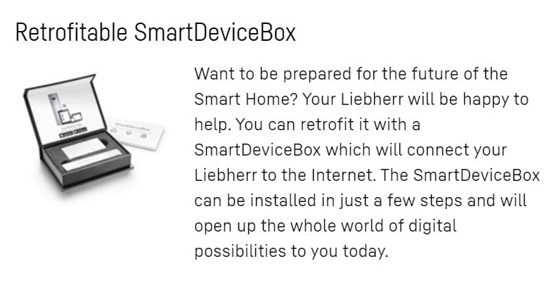 smart device ready Liebherr IRe 4100 Pure Integrated fridge with EasyFresh