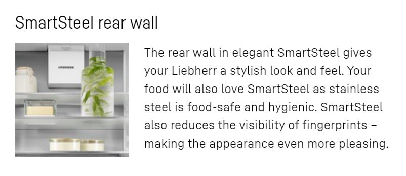 smart steel Liebherr IRBci 4150 Prime Refrigerator with BioFresh for integrated use
