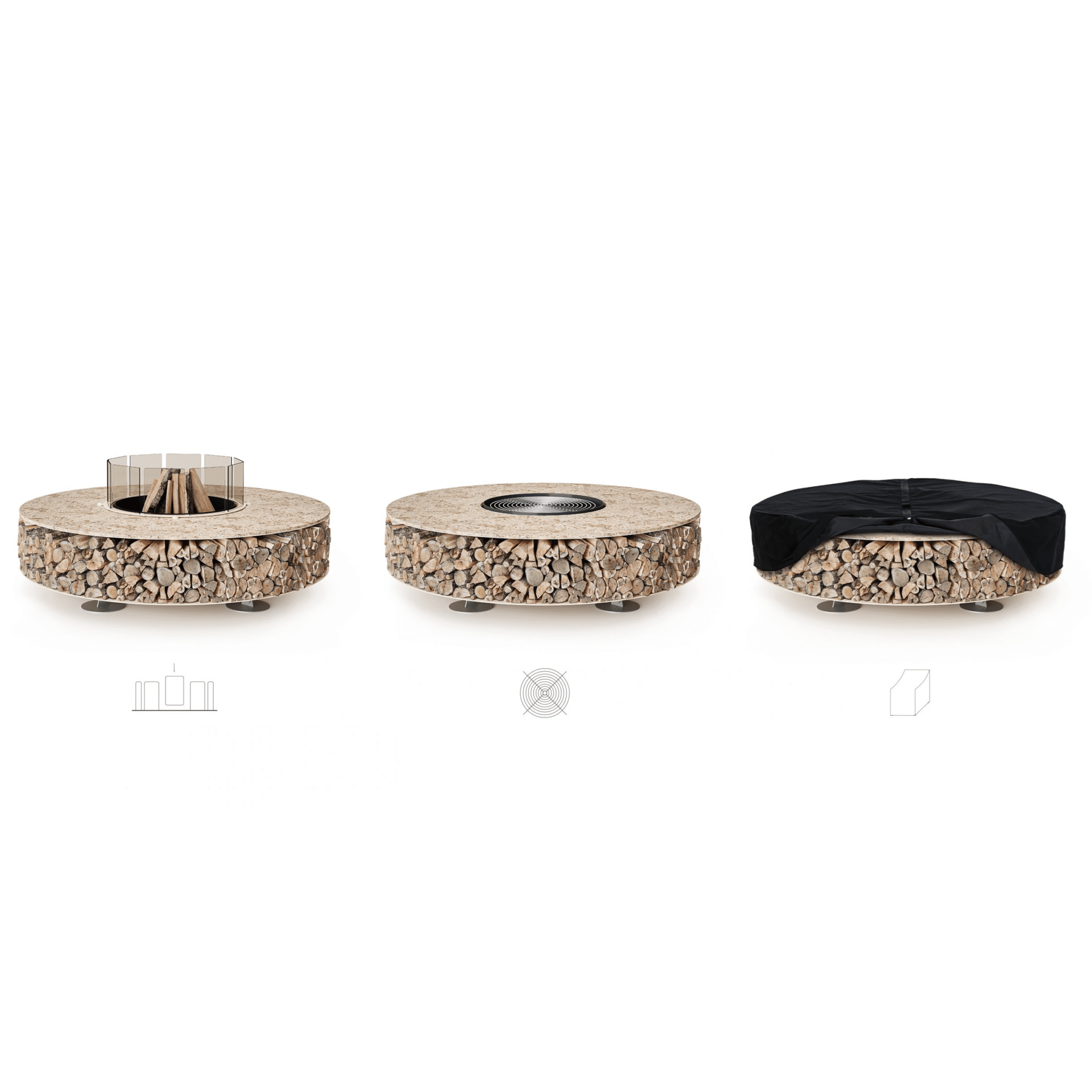 Zero Ceramic Outdoor Wood Burning Fire Pit - Image 5