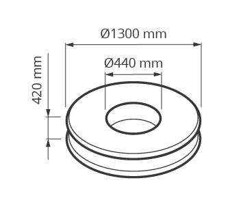 MOON white disegno tecnico 1 Moon Outdoor Wood Burning Fire Pit