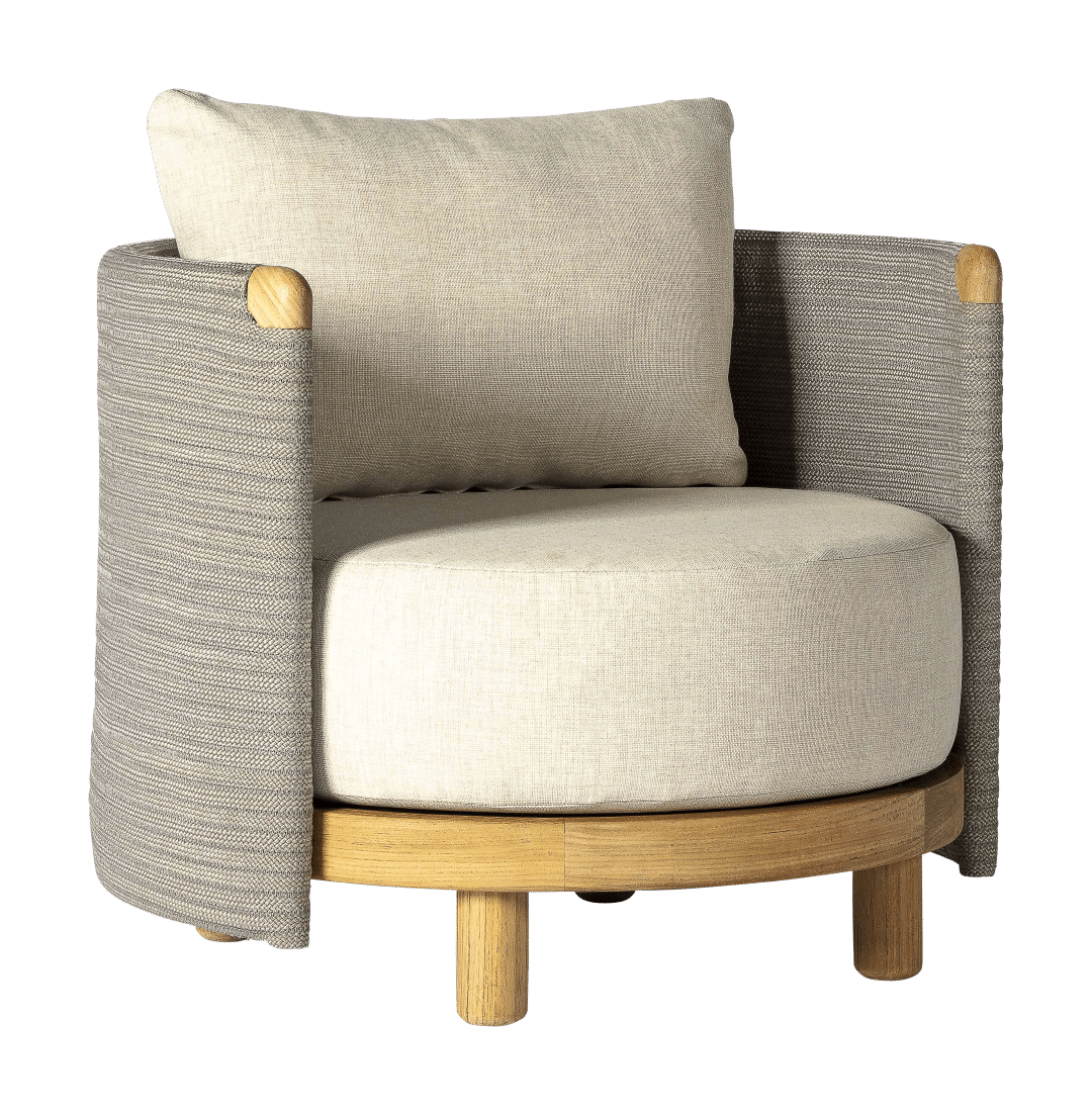 2025 Borek teak rope Havana lounge chair teak warm grey 6668 AW Borek - Havana Lounge Chair