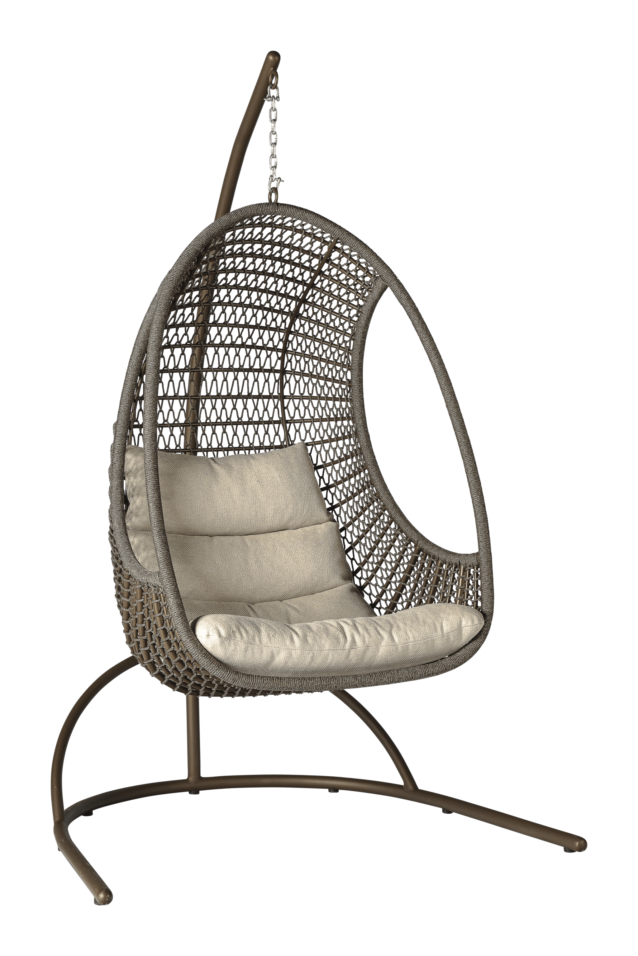 2025 ML alu rope Avellino hanging lounge chair with frame bronze wenge M4287 .bak Avellino Hanging Lounge Chair