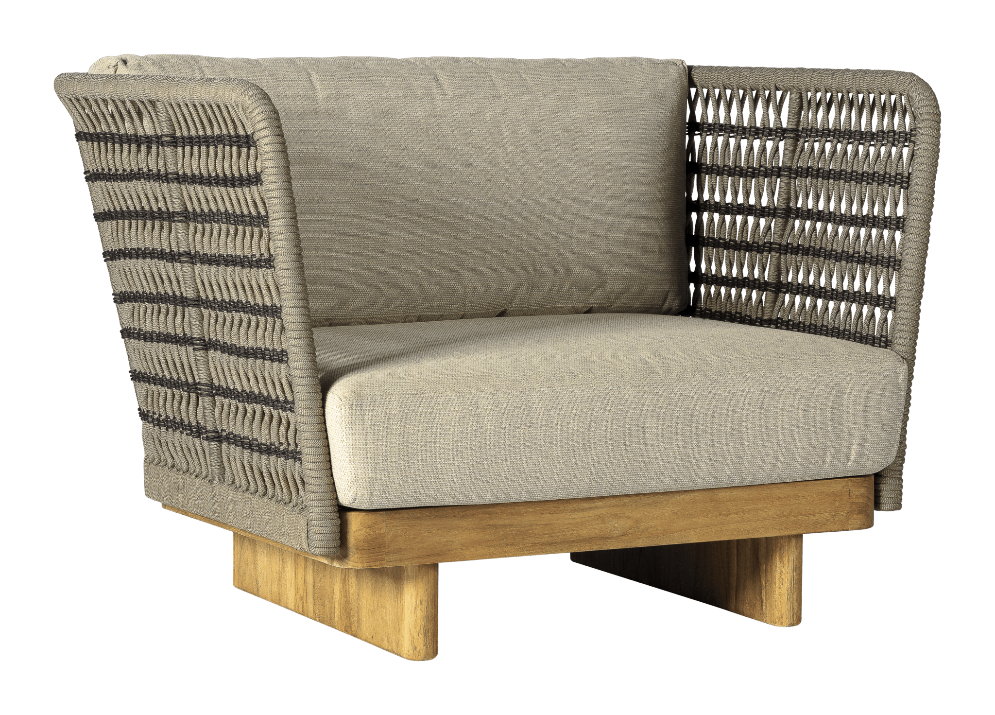 2025 ML alu rope Fiore lounge chair teak camel espresso M4284 Fiore Collection