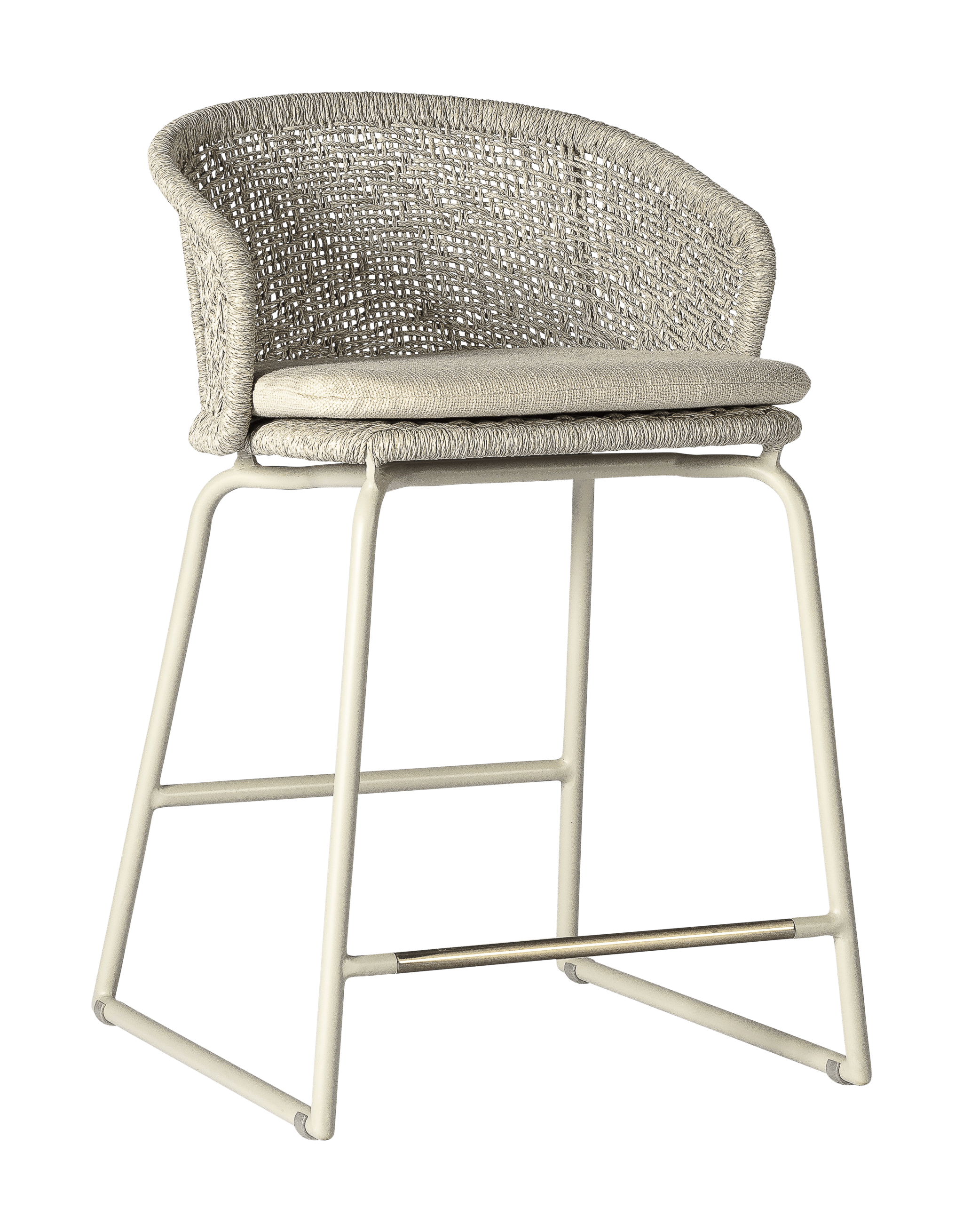 2025 ML alu rope Ravenna high dining chair linen white grey M5047 1 Ravenna Collection