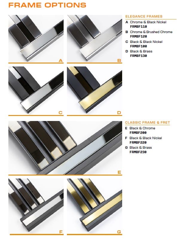 sway frame options Sway 16" Electric Inset