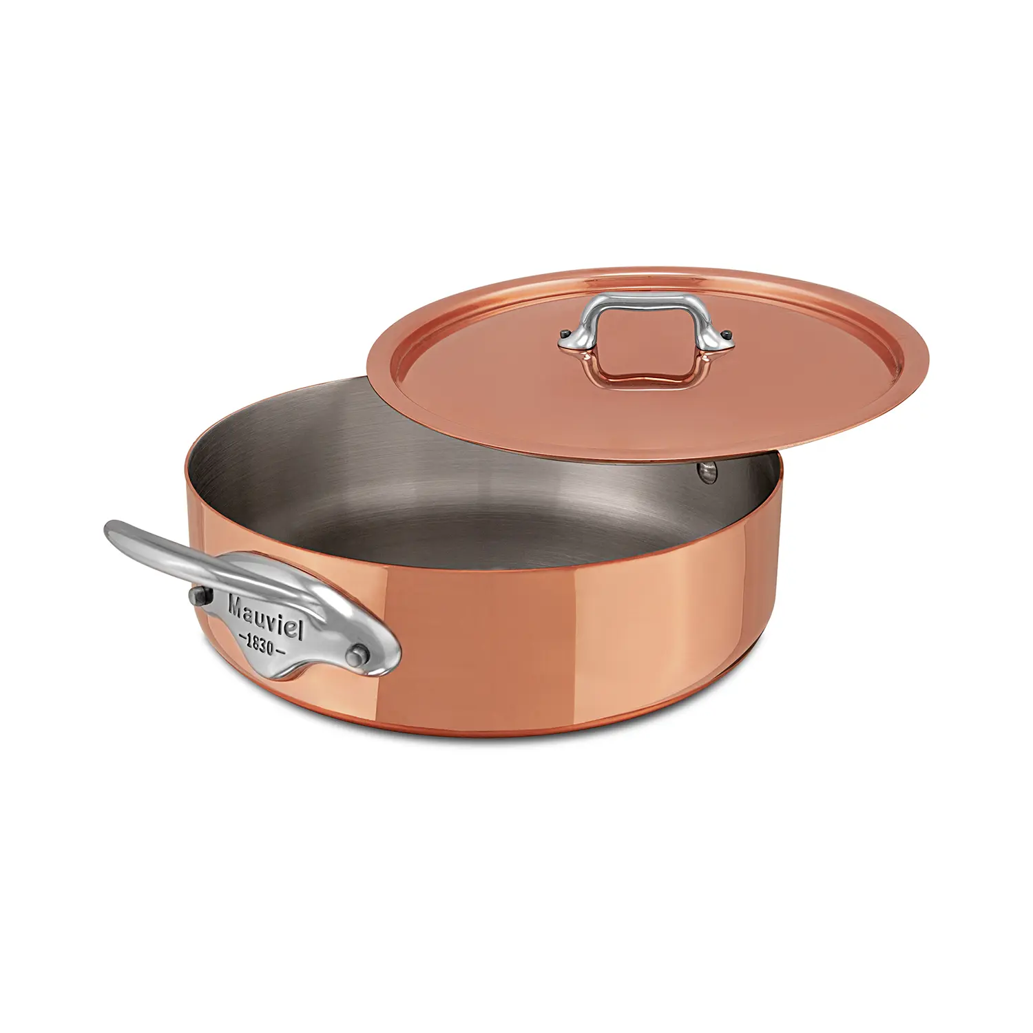 M'150S Copper Stainless Steel 24cm Rondeau with Lid - Image 2