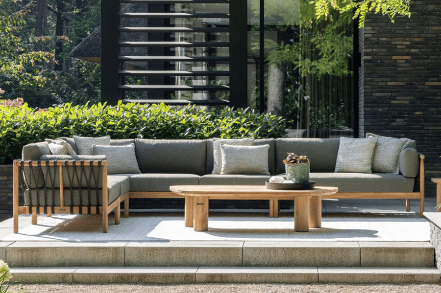 Valente Robeys summer sanctuary with luxury outdoor sofa