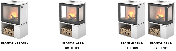 600 art glass RAIS 600 Art Fireplace 6.7kW