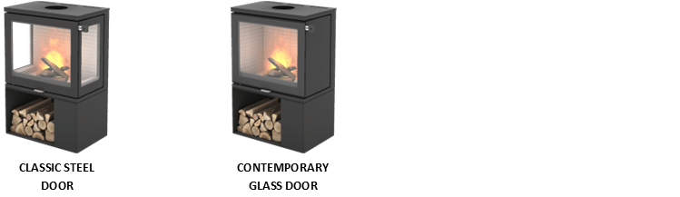 600art door RAIS 600 Art Fireplace 6.7kW