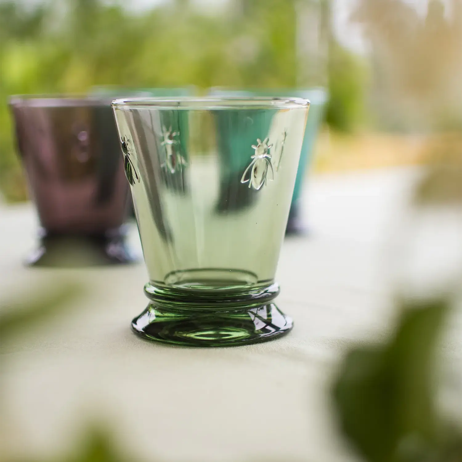La Rochere Bee Footed Tumbler 27cl - Olive Green - Image 2