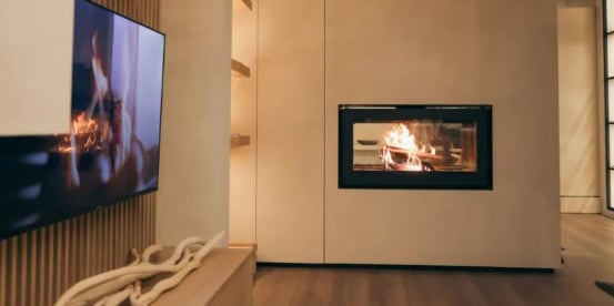 M-Design Wood Tunnel Fireplace